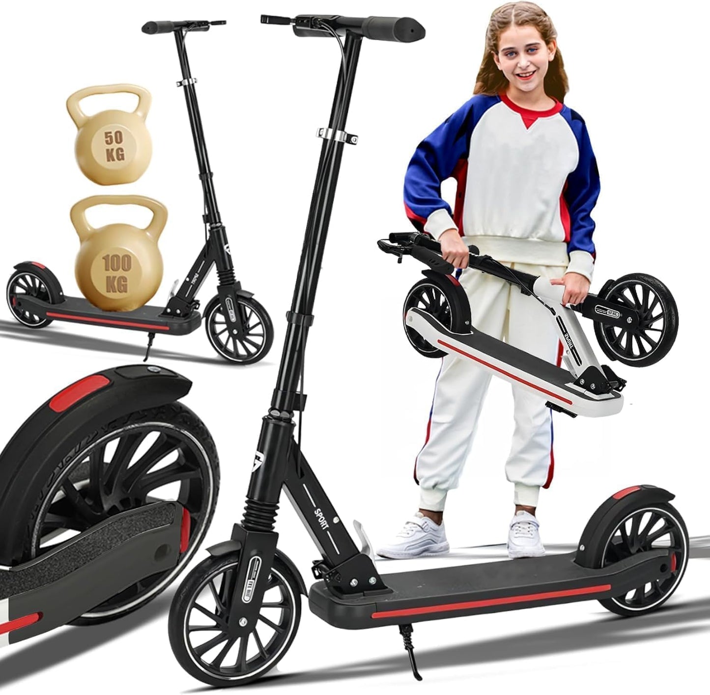 Foldable Kick Scooter for Kids – Lightweight | Pink