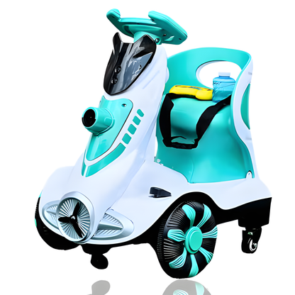 6V Dual Motor Kids Ride-On Car with Bubbles & LED | Red