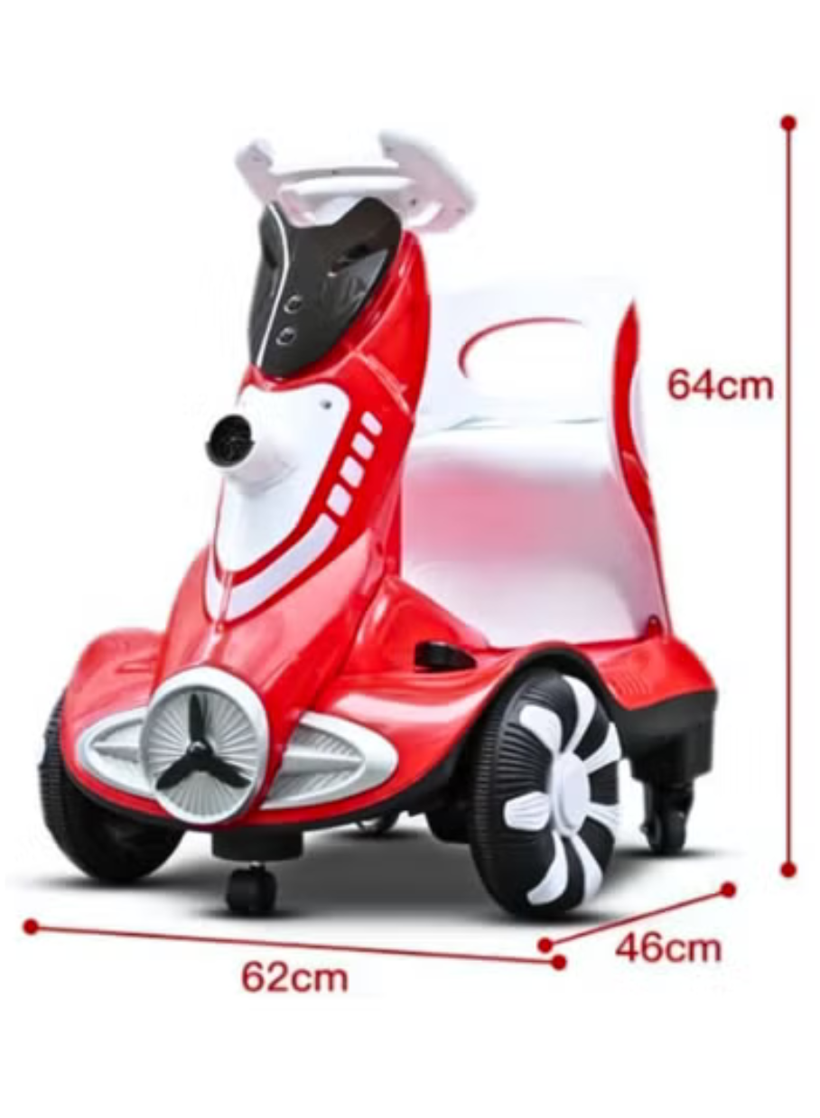 6V Dual Motor Kids Ride-On Car with Bubbles & LED | Red