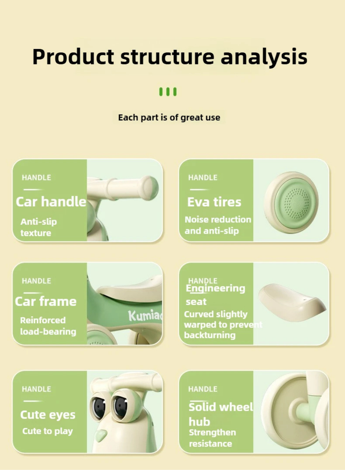 Toddler Balance Car | 4-Wheel Pedal-Free Ride with Music & Glow Lights (Ages 1–3)