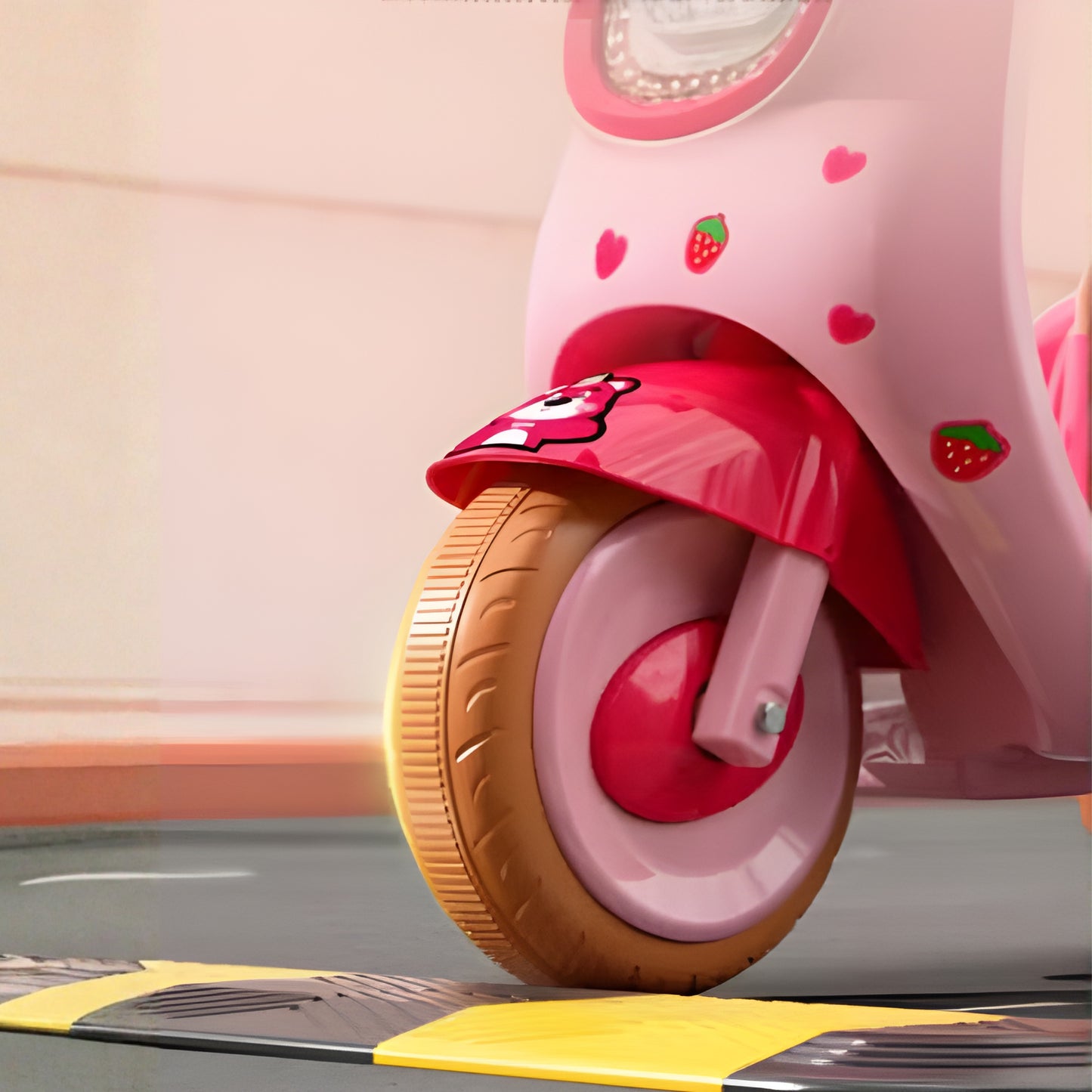 Kids 6V Electric Ride-On Trike | Cute Pet Design, LED Lights & Music – Pink