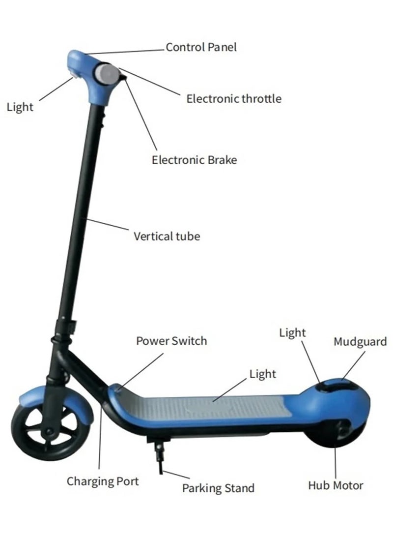 3-Speed Kids & Teens Electric Scooter with LED Display | Pink