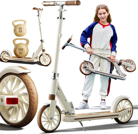 Foldable Kick Scooter for Kids – Lightweight | Brown