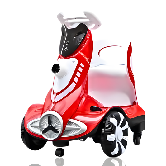 6V Dual Motor Kids Ride-On Car with Bubbles & LED | Red
