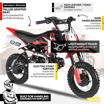 110cc Adult Pit Bike | 4-Stroke Gas Powered Dirt Bike