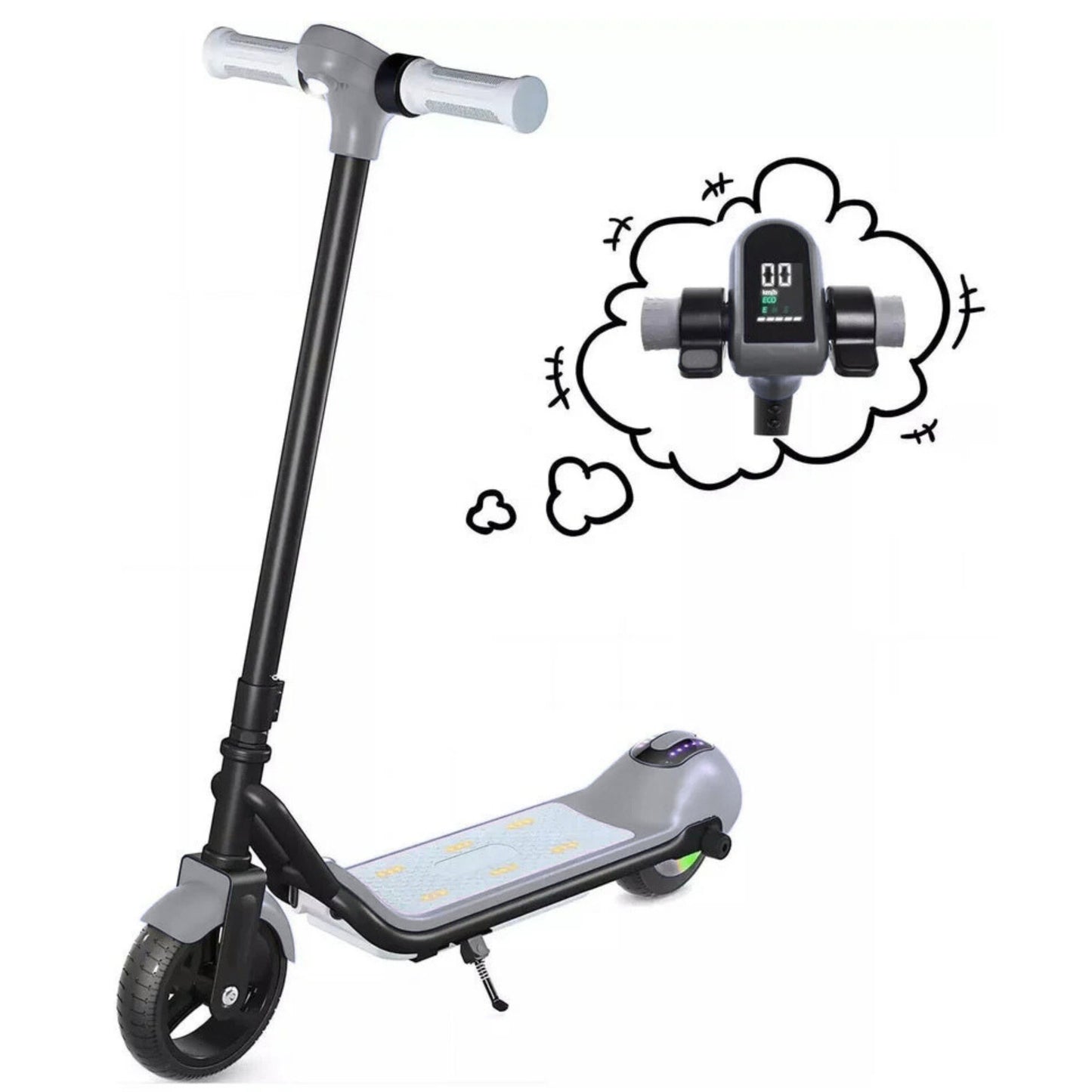 3-Speed Kids & Teens Electric Scooter with LED Display | Pink