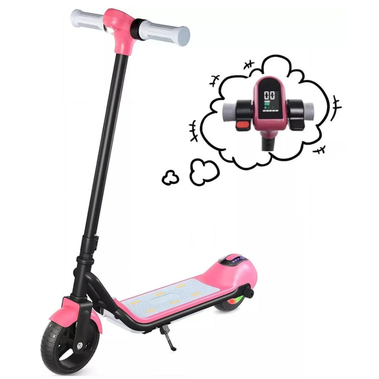 3-Speed Kids & Teens Electric Scooter with LED Display | Grey
