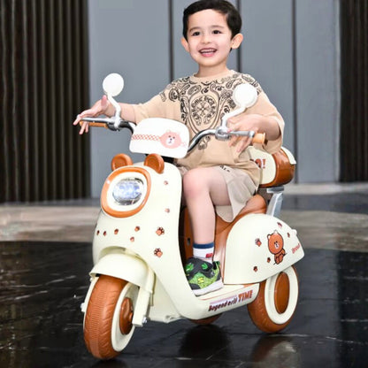 Kids 6V Electric Ride-On Trike | Cute Pet Design, LED Lights & Music – Pink